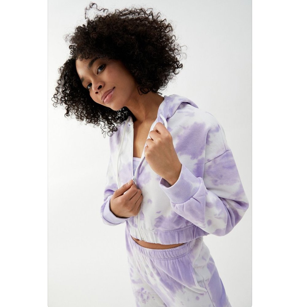 PacSun Tie Dye Cropped Hoodie